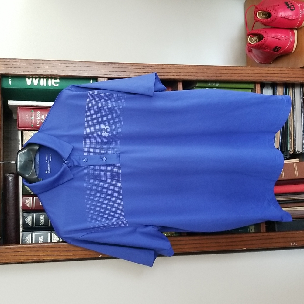 Under Armour XL Blue polo with pattern